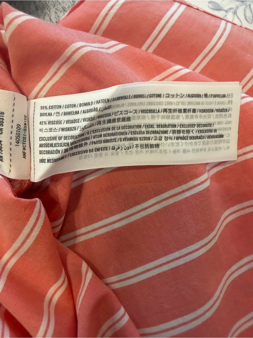 Abercrombie & Fitch Pink & White Striped Button Short Sleeve Shirt Size Small - Picture 7 of 9